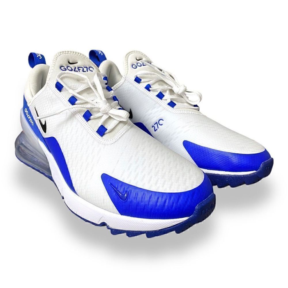 Nike Air Max 270 G Mens Golf Shoes White Racer Blue CK6483-106 size 11.5 No Box